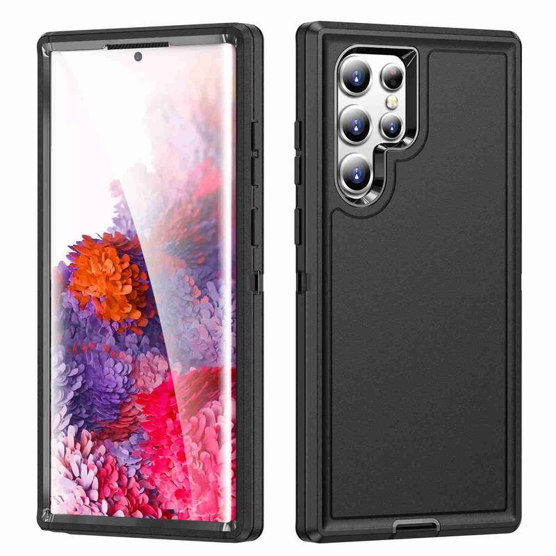 For Samsung Galaxy S22 Ultra 5G Life Waterproof Rugged Phone Case(Purple + Pink)