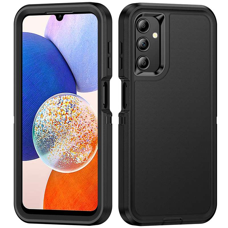 For Samsung Galaxy A14 5G Life Waterproof Rugged Phone Case(Dark Blue + Royal Blue)