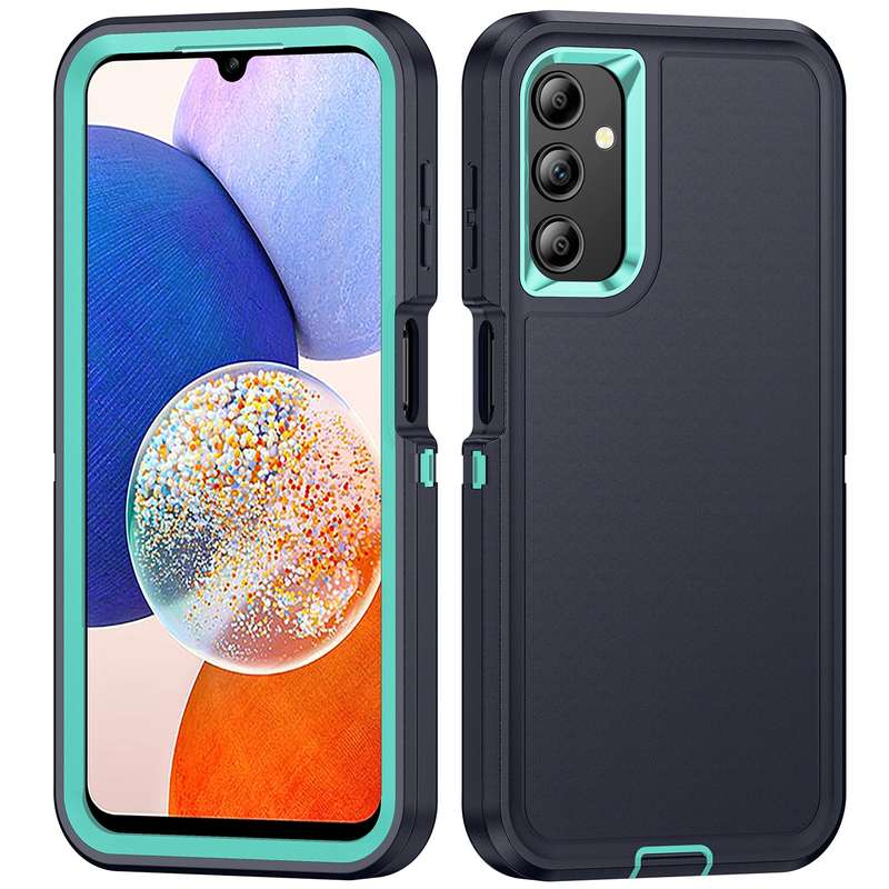 For Samsung Galaxy A14 5G Life Waterproof Rugged Phone Case(Dark Blue + Royal Blue)