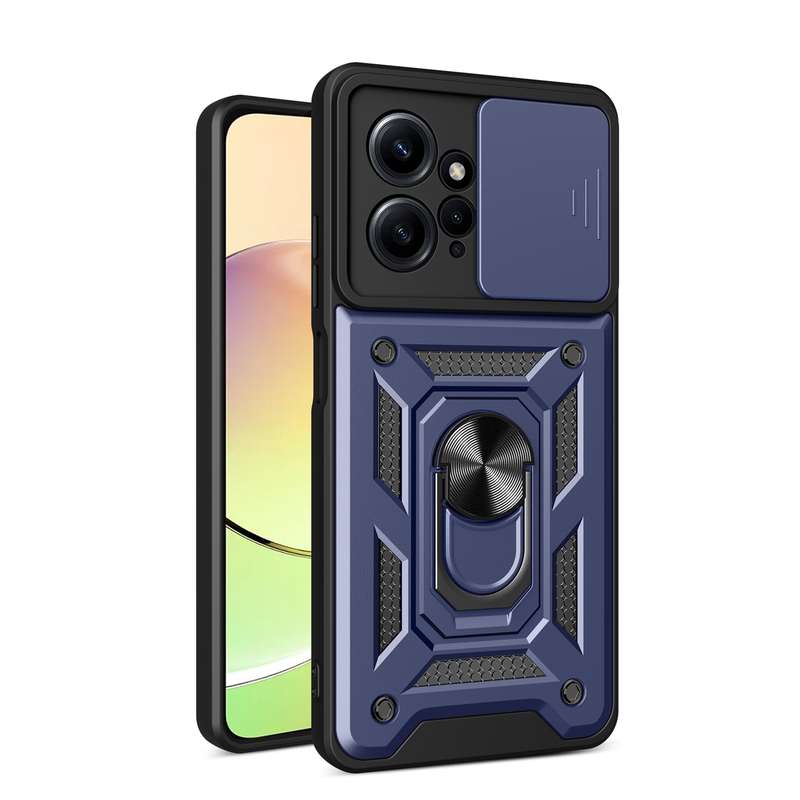 For Xiaomi Redmi Note 12 4G Global Sliding Camera Cover Design Phone Case(Black)