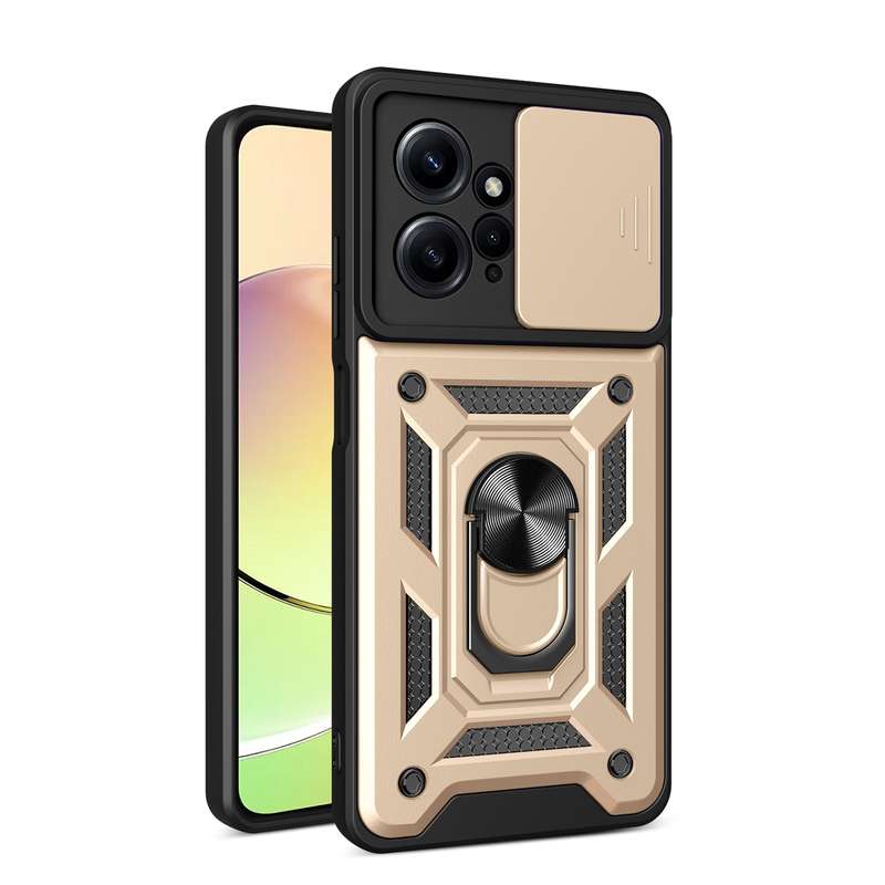 For Xiaomi Redmi Note 12 4G Global Sliding Camera Cover Design Phone Case(Black)