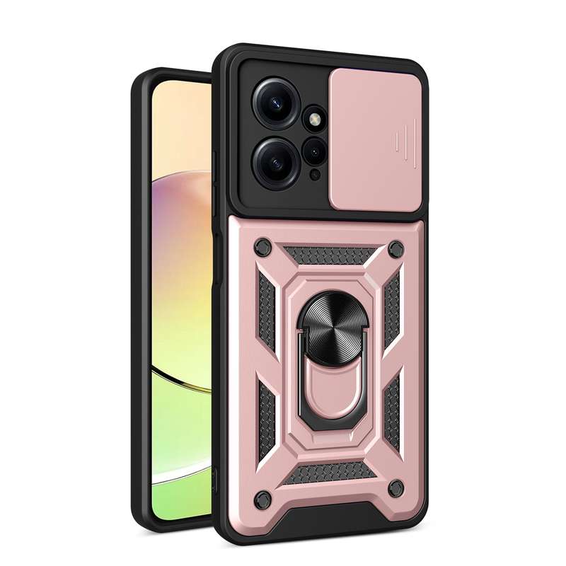 For Xiaomi Redmi Note 12 4G Global Sliding Camera Cover Design Phone Case(Black)