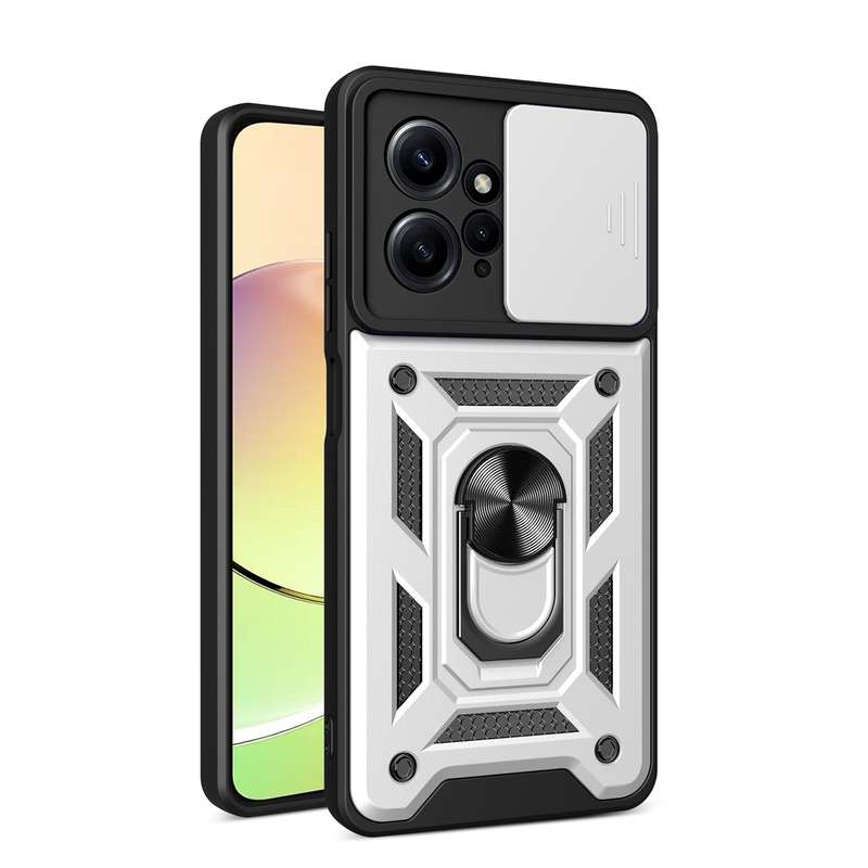 For Xiaomi Redmi Note 12 4G Global Sliding Camera Cover Design Phone Case(Black)