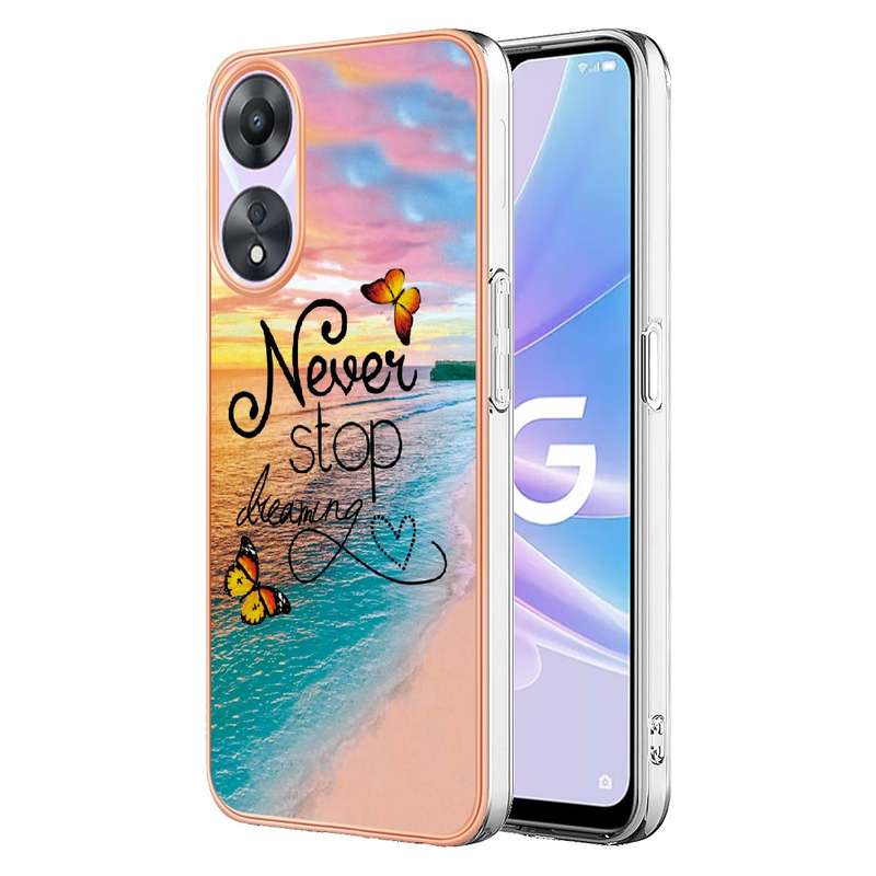 For OPPO A78/A58 Electroplating IMD TPU Phone Case(Colorful Scales)