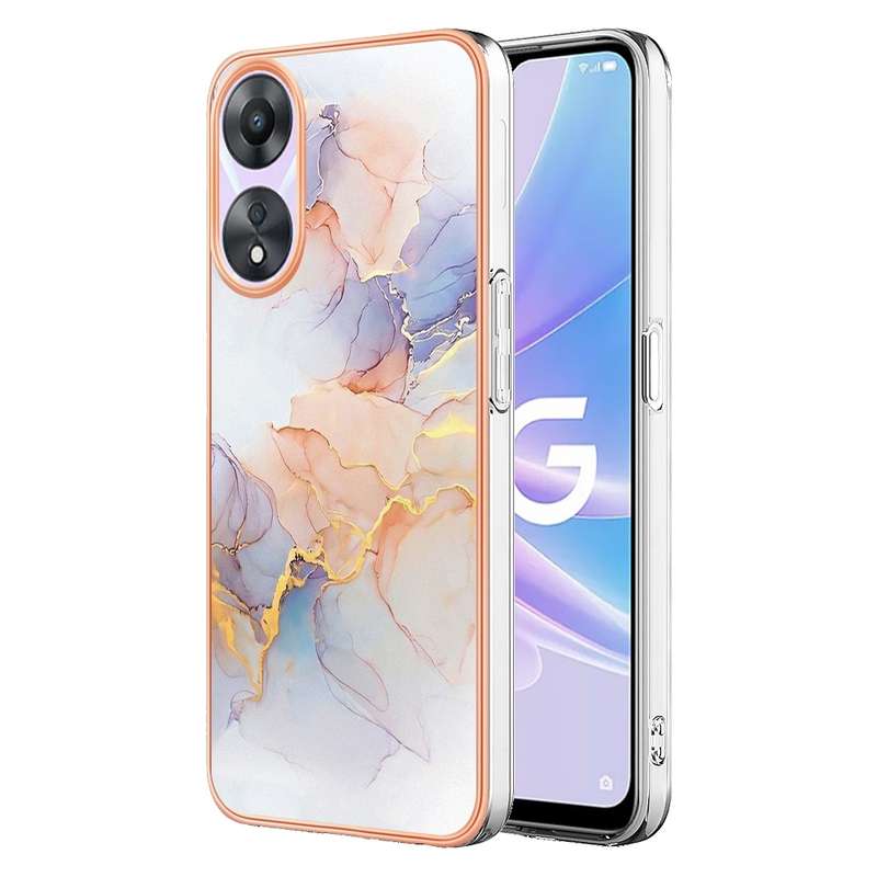 For OPPO A78/A58 Electroplating IMD TPU Phone Case(Colorful Scales)