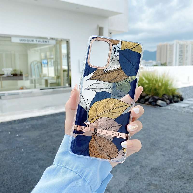 For Samsung Galaxy A54 5G High Translucent Electroplating Flower Pattern TPU + PC Phone Case(Hibiscu