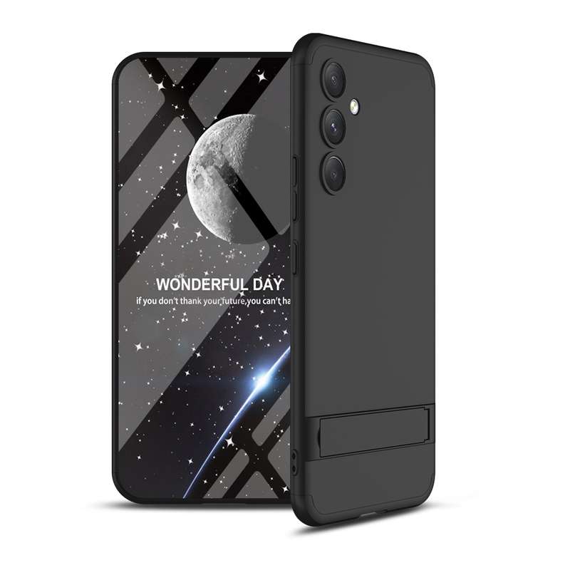 For Samsung Galaxy A54 5G GKK Three Stage Splicing Full Coverage PC Phone Case(Black Silver)