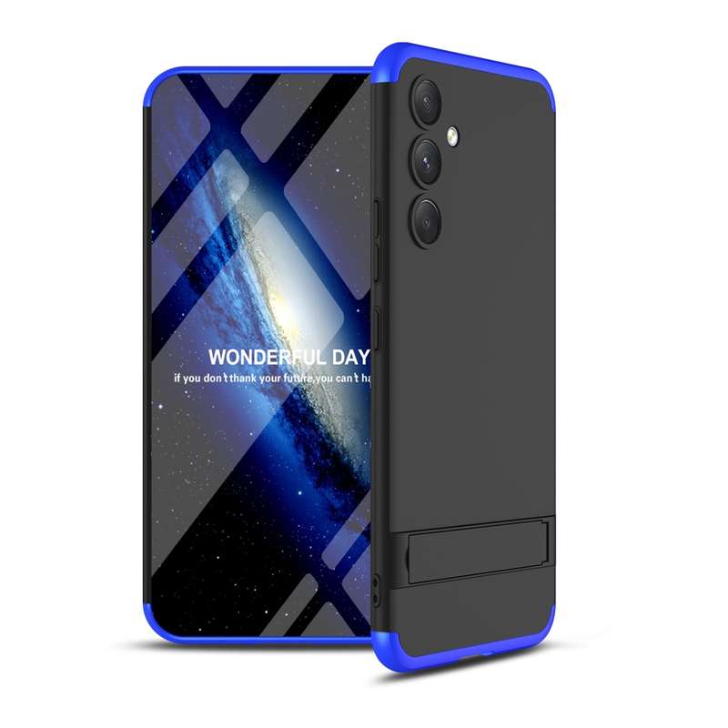 For Samsung Galaxy A54 5G GKK Three Stage Splicing Full Coverage PC Phone Case(Black Silver)