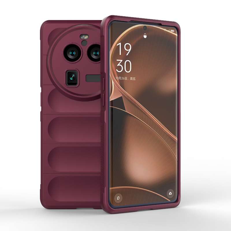 For OPPO Find X6 Pro 5G Magic Shield TPU + Flannel Phone Case(Grey)
