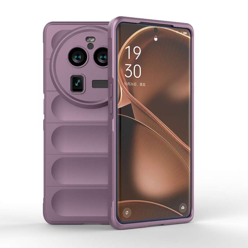 For OPPO Find X6 Pro 5G Magic Shield TPU + Flannel Phone Case(Grey)