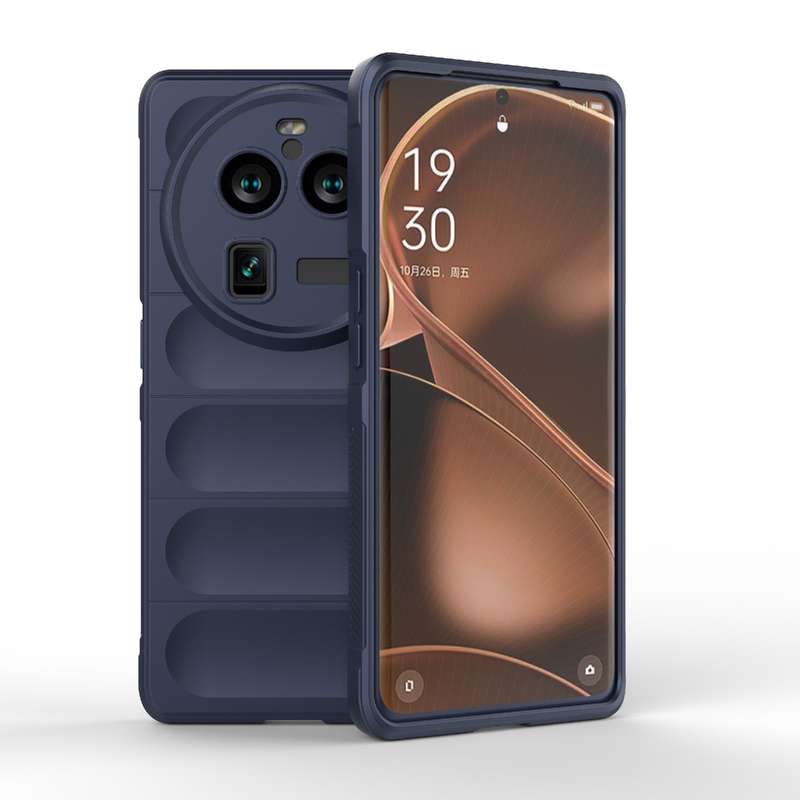 For OPPO Find X6 Pro 5G Magic Shield TPU + Flannel Phone Case(Grey)