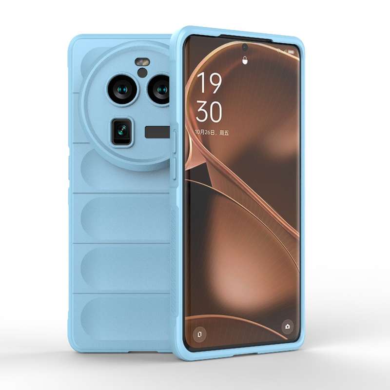 For OPPO Find X6 Pro 5G Magic Shield TPU + Flannel Phone Case(Grey)