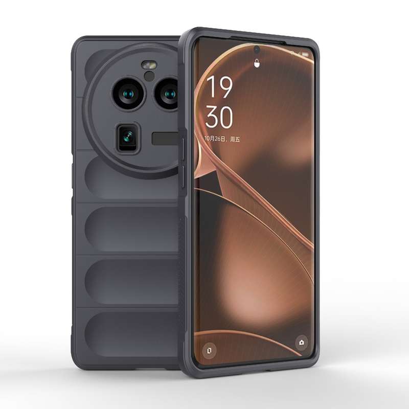 For OPPO Find X6 Pro 5G Magic Shield TPU + Flannel Phone Case(Grey)