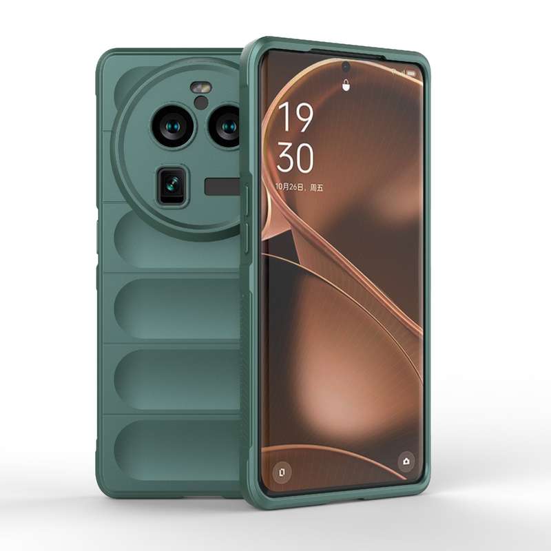 For OPPO Find X6 Pro 5G Magic Shield TPU + Flannel Phone Case(Grey)