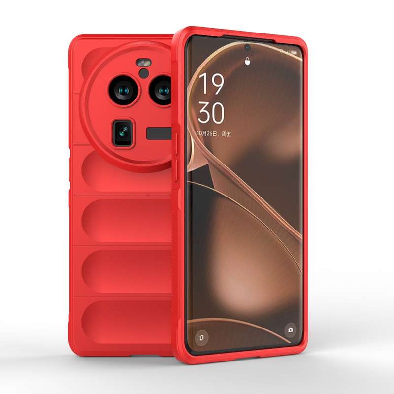 For OPPO Find X6 Pro 5G Magic Shield TPU + Flannel Phone Case(Grey)
