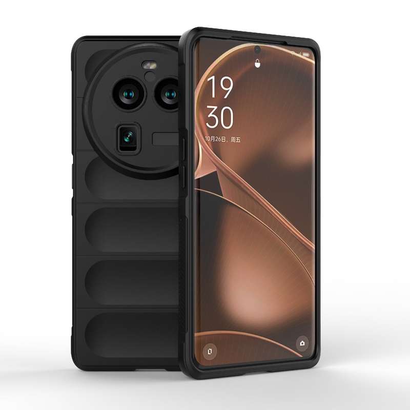 For OPPO Find X6 Pro 5G Magic Shield TPU + Flannel Phone Case(Grey)