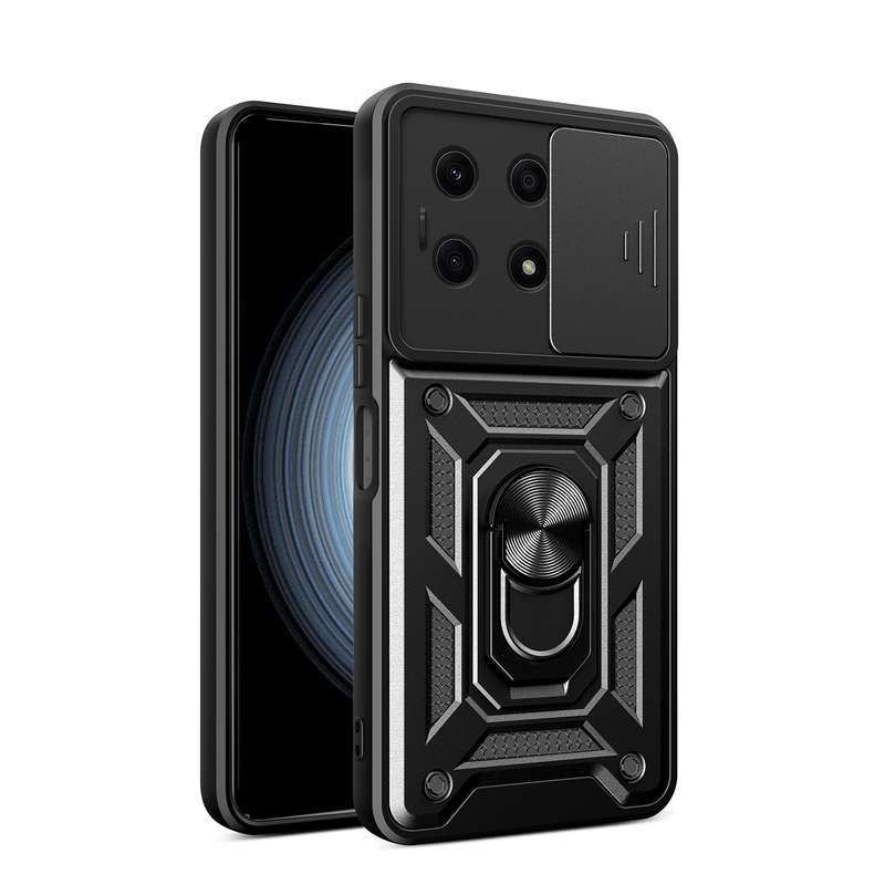 For Honor X8a 4G Sliding Camera Cover Design TPU + PC Phone Case(Silver)