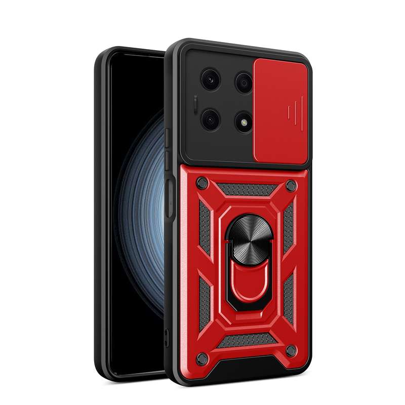 For Honor X8a 4G Sliding Camera Cover Design TPU + PC Phone Case(Silver)
