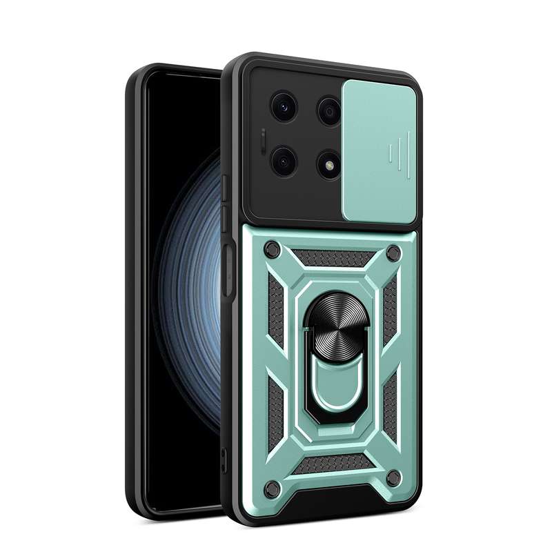 For Honor X8a 4G Sliding Camera Cover Design TPU + PC Phone Case(Silver)