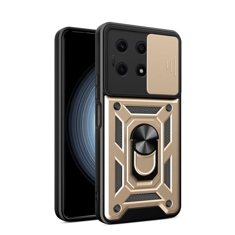 For Honor X8a 4G Sliding Camera Cover Design TPU + PC Phone Case(Silver)