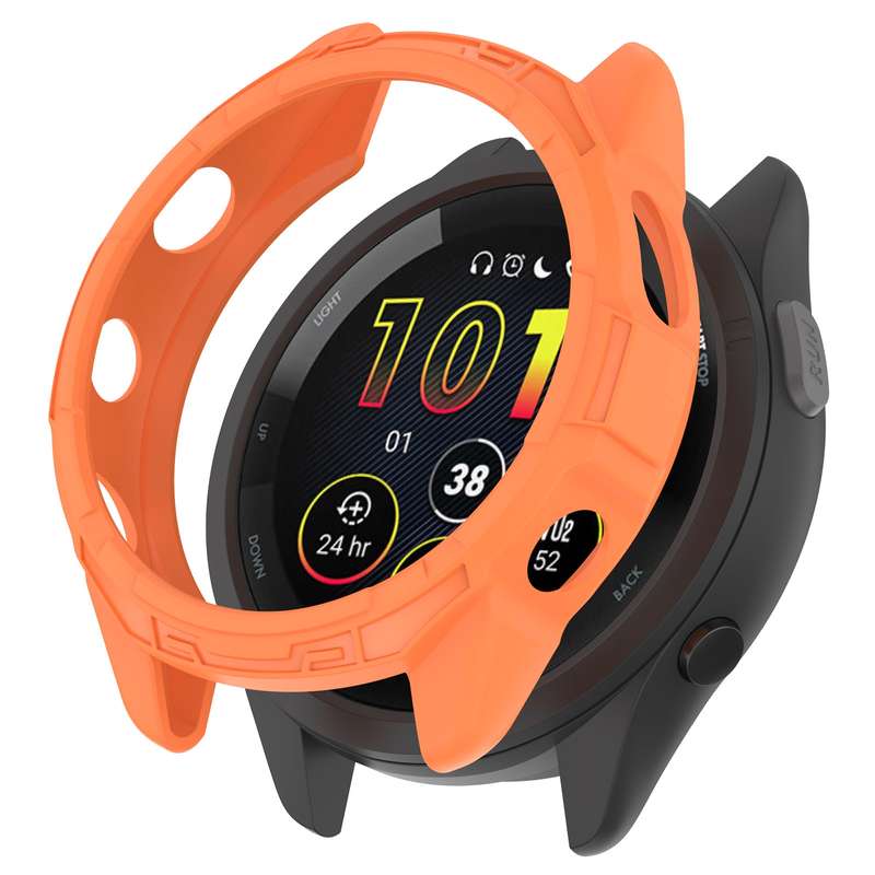 For Garmin Forerunner 265S Armor Hollow Watch Protective Case(Light Pink)