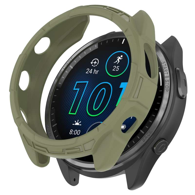 For Garmin Forerunner 965 Armor Hollow Watch Protective Case(Orange)