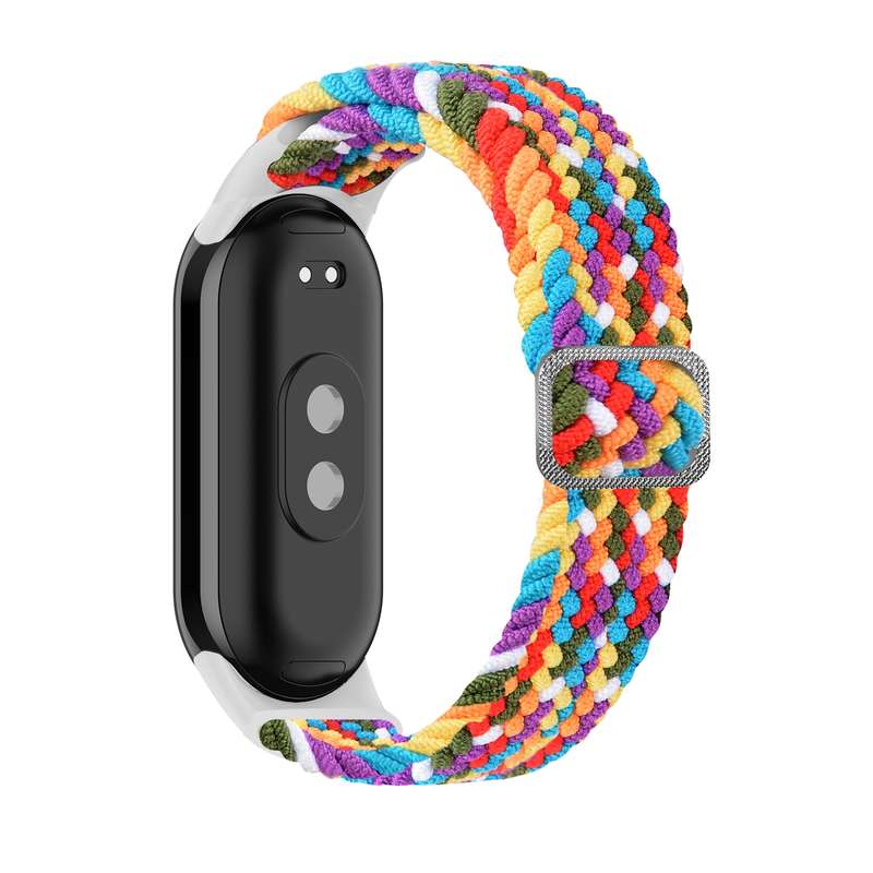 For Xiaomi Mi Band 8 Adjustable Nylon Braided Elasticity Watch Band(Black)