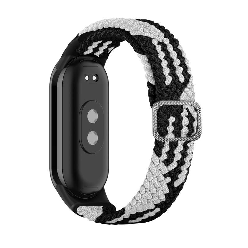 For Xiaomi Mi Band 8 Adjustable Nylon Braided Elasticity Watch Band(Black)