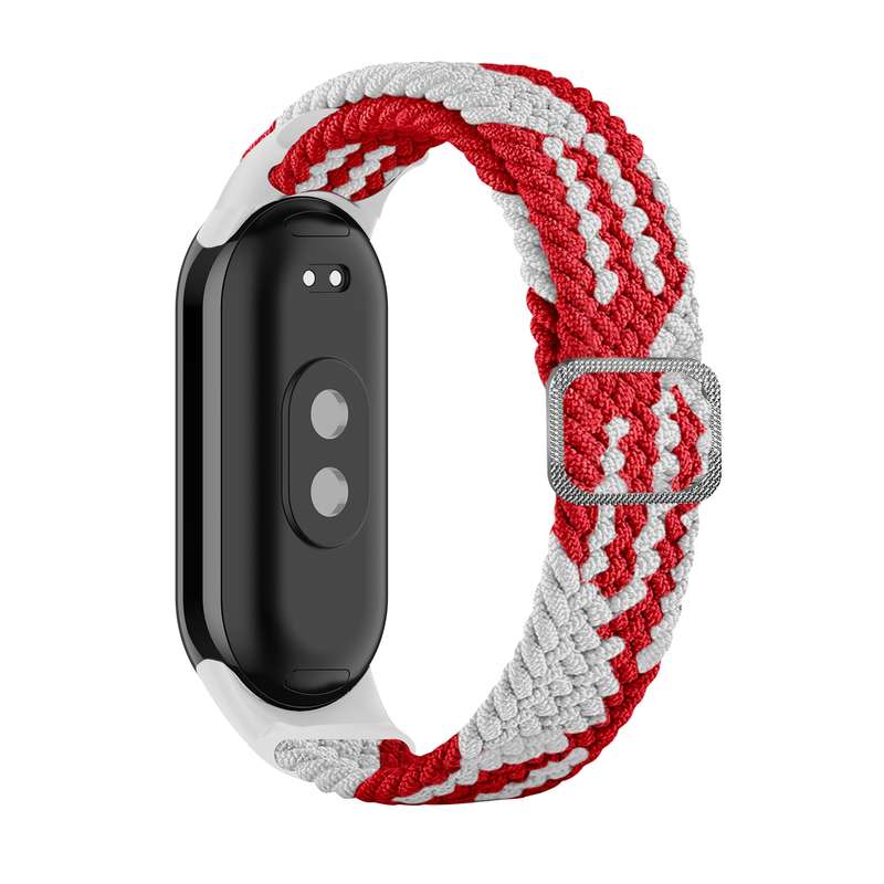 For Xiaomi Mi Band 8 Adjustable Nylon Braided Elasticity Watch Band(Black)