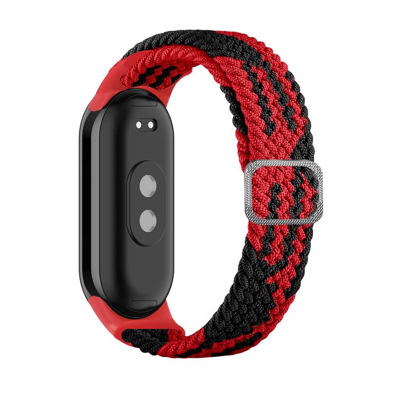 For Xiaomi Mi Band 8 Adjustable Nylon Braided Elasticity Watch Band(Black)