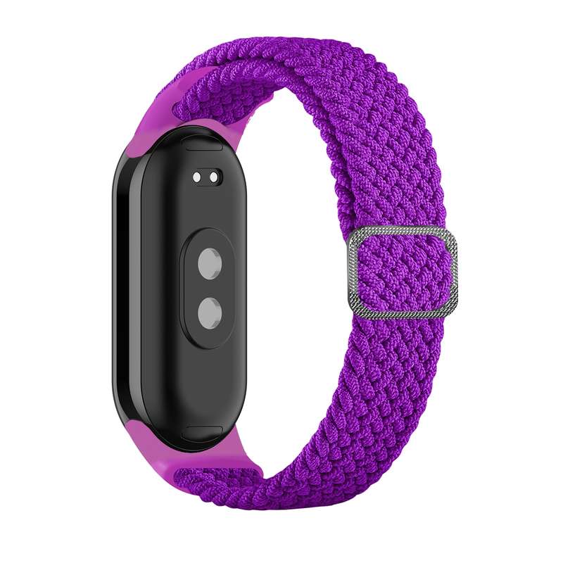 For Xiaomi Mi Band 8 Adjustable Nylon Braided Elasticity Watch Band(Black)