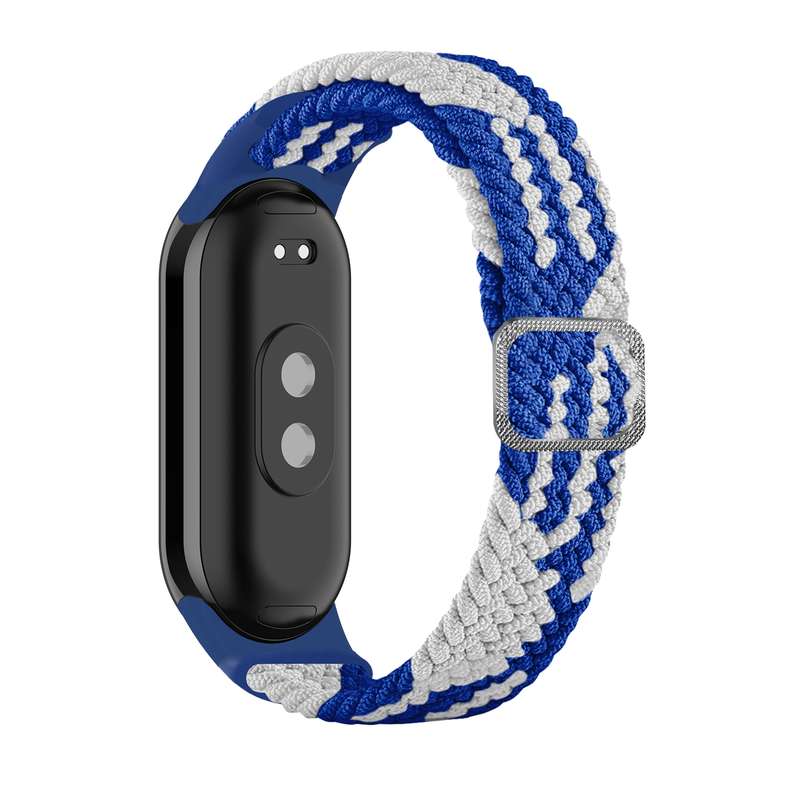 For Xiaomi Mi Band 8 Adjustable Nylon Braided Elasticity Watch Band(Black)