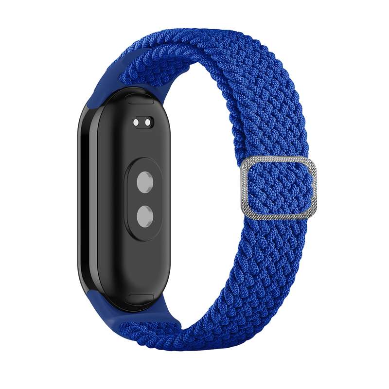 For Xiaomi Mi Band 8 Adjustable Nylon Braided Elasticity Watch Band(Black)