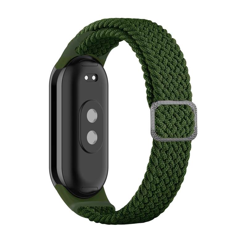 For Xiaomi Mi Band 8 Adjustable Nylon Braided Elasticity Watch Band(Black)