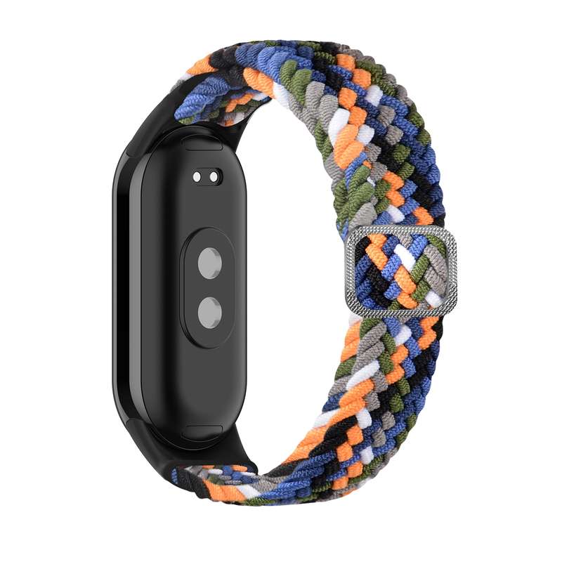 For Xiaomi Mi Band 8 Adjustable Nylon Braided Elasticity Watch Band(Black)