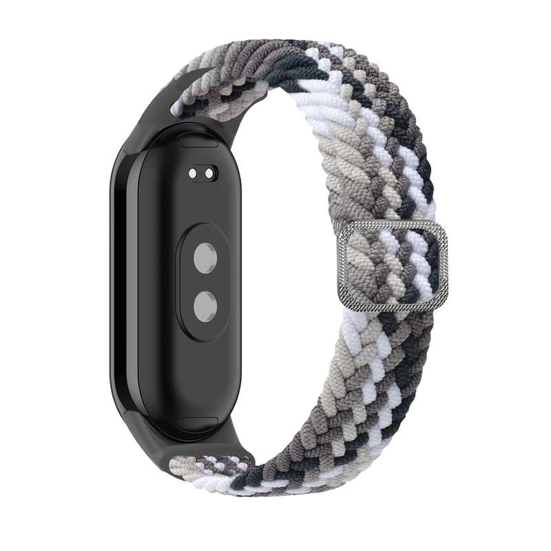 For Xiaomi Mi Band 8 Adjustable Nylon Braided Elasticity Watch Band(Black)