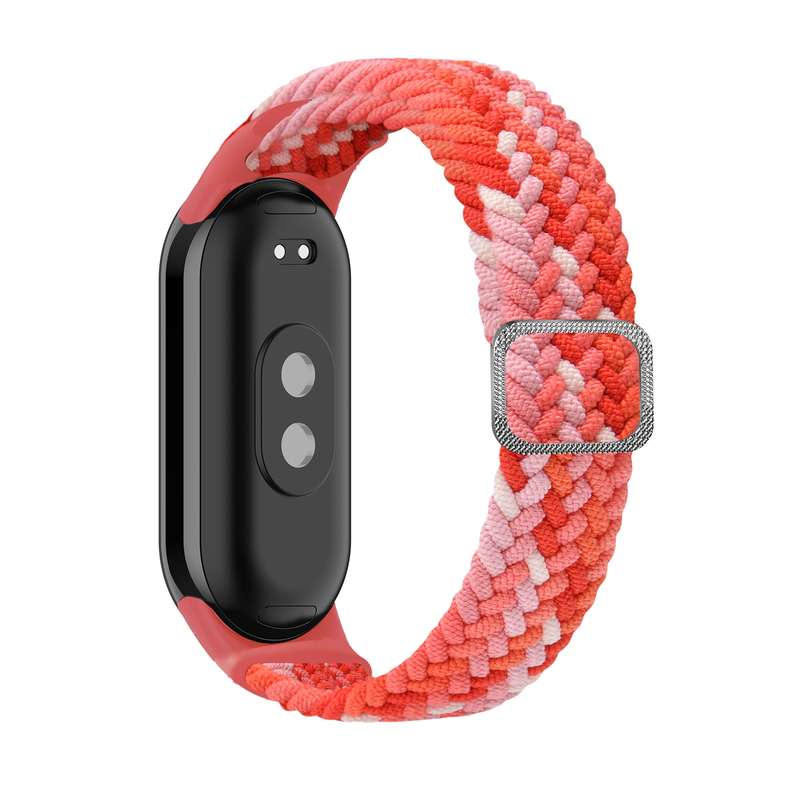 For Xiaomi Mi Band 8 Adjustable Nylon Braided Elasticity Watch Band(Black)