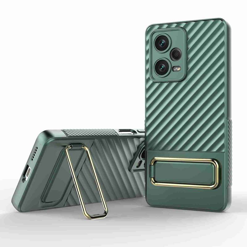 For Xiaomi Redmi Note 12 Pro+ 5G Global Wavy Textured Phone Case (Green)