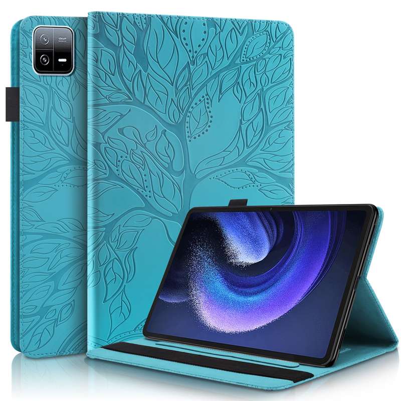 For Xiaomi Pad 6 / Pad 6 Pro Life Tree Series Horizontal Flip Leather Tablet Case(Black)