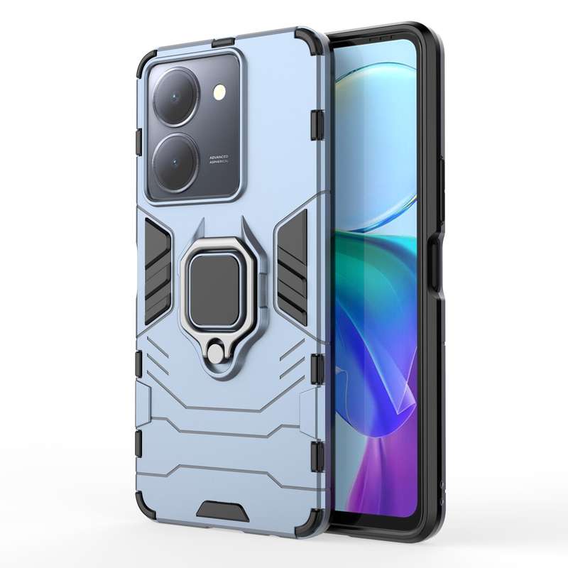 For vivo Y78 / Y36 Magnetic Ring Holder PC + TPU Phone Case(Black)