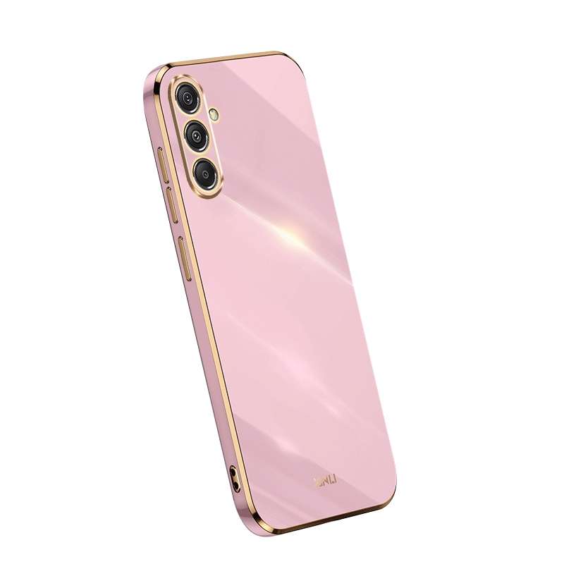 For Samsung Galaxy S23 FE 5G XINLI Straight Edge 6D Electroplate TPU Phone Case(Hawthorn Red)