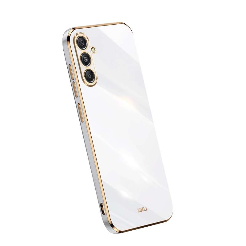 For Samsung Galaxy S23 FE 5G XINLI Straight Edge 6D Electroplate TPU Phone Case(Hawthorn Red)