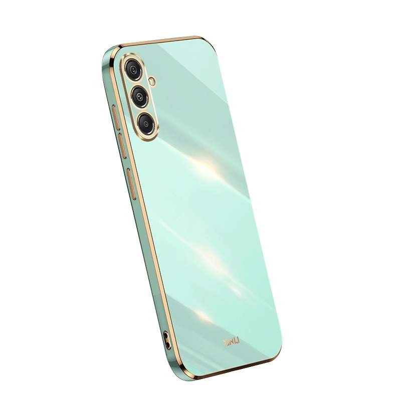 For Samsung Galaxy S23 FE 5G XINLI Straight Edge 6D Electroplate TPU Phone Case(Hawthorn Red)