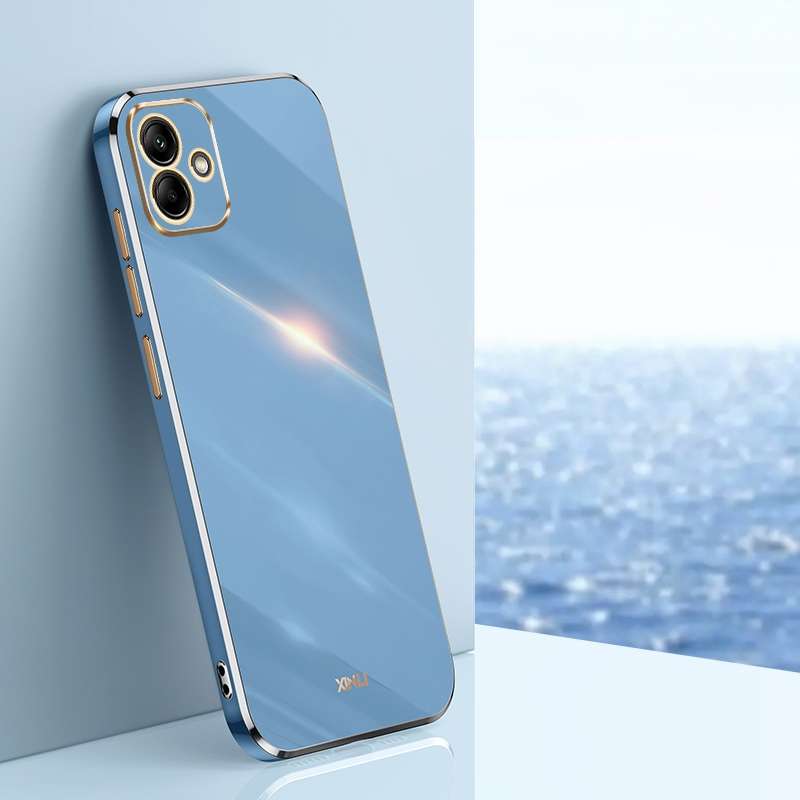For Samsung Galaxy A05 XINLI Straight Edge 6D Electroplate TPU Phone Case(White)