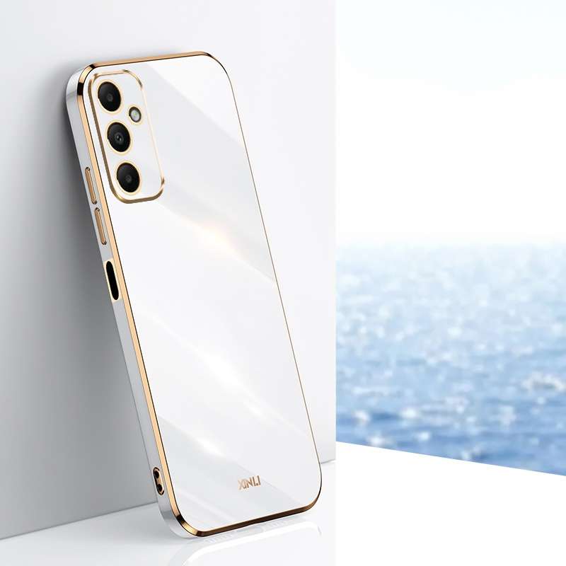 For Samsung Galaxy A05s XINLI Straight Edge 6D Electroplate TPU Phone Case(Pink)