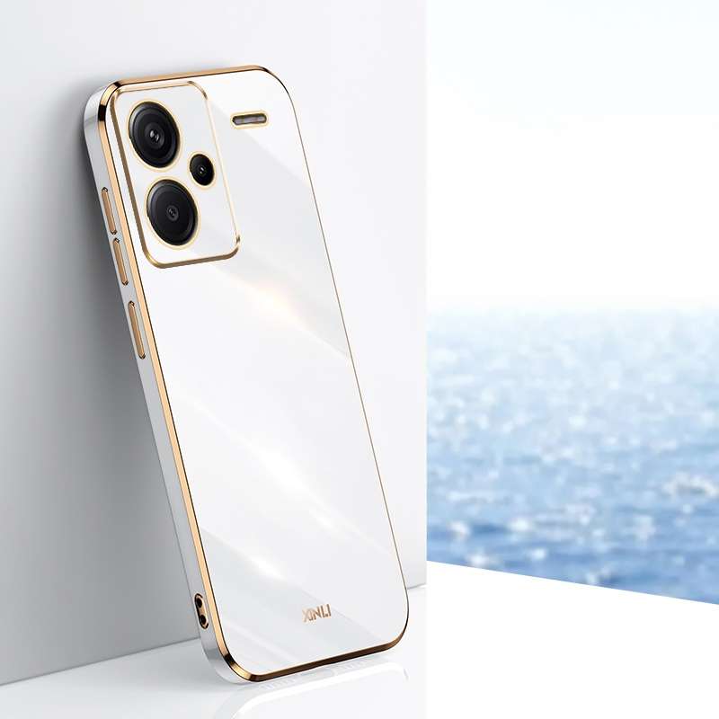 For Xiaomi Redmi Note 13 Pro+ XINLI Straight Edge 6D Electroplate TPU Phone Case(Cherry Purple)