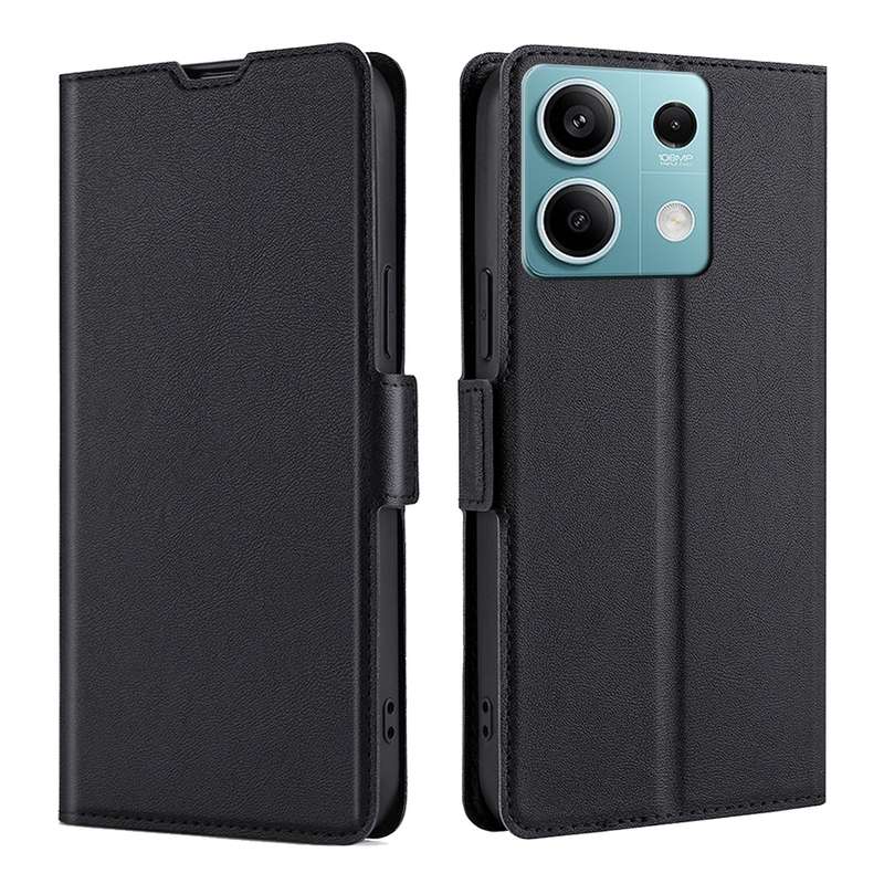 For Xiaomi Redmi Note 13 4G Ultra-thin Voltage Side Buckle Horizontal Flip Leather Phone Case(B