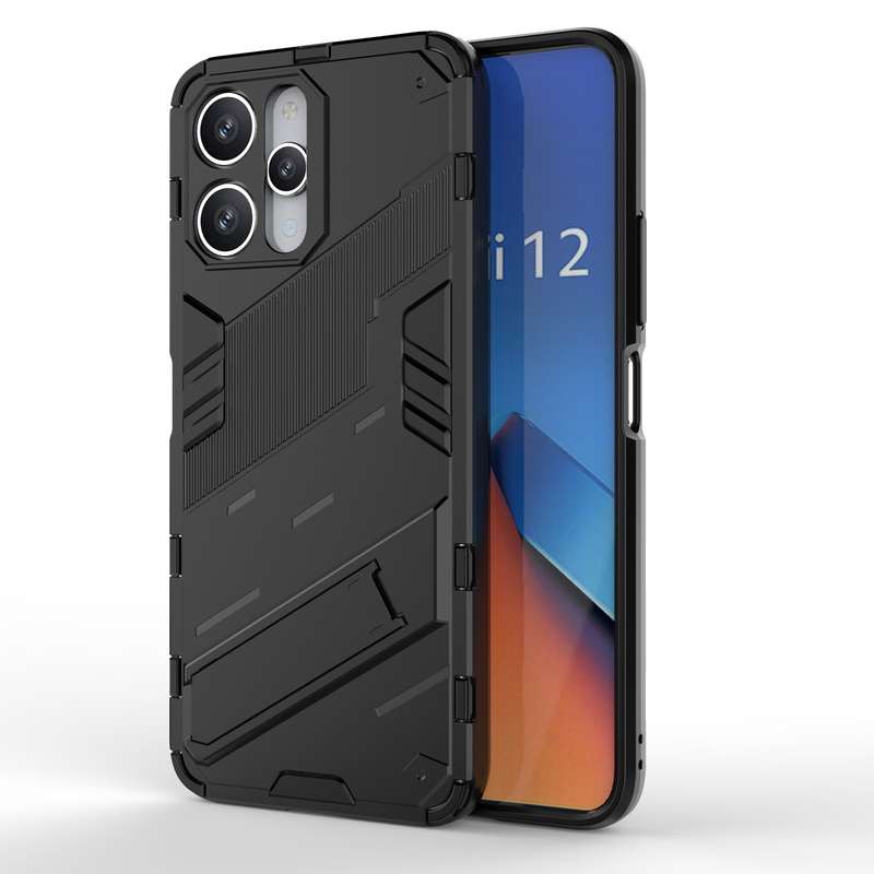 For Xiaomi Redmi 12 4G Punk Armor 2 in 1 PC + TPU Phone Case(Black)