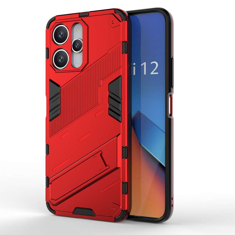 For Xiaomi Redmi 12 4G Punk Armor 2 in 1 PC + TPU Phone Case(Black)