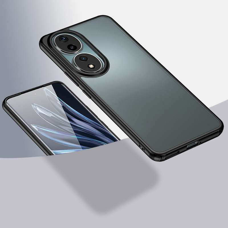 For Honor 90 Armor Clear TPU Hard PC Phone Case(Matte Black)
